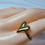 Stainless steel heart shape ring