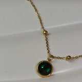 Emerald Green Stone Anklet