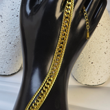 Gold-tone mixed multi-chain link bracelet