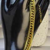 Gold-tone mixed multi-chain link bracelet