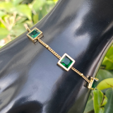 Gold-plated stainless steel double-chain necklace