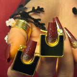 Black Square Earrings