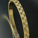 Gold Style Zarcon stone cubes Handcuff