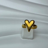 Stainless steel heart shape ring