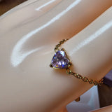 Pink heart zarkoon ring