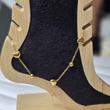 Mini heart zircon anklet and necklace