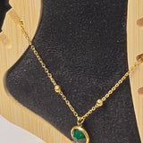 Emerald Green Stone Anklet