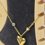 Heart Anklet Waterproof A1 quality Tarnish free Stainless steel