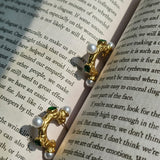 Pearl Emerald Earrings